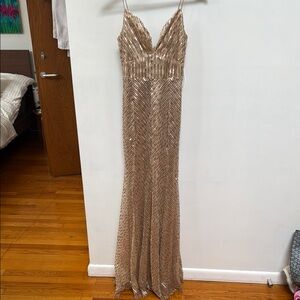 Gold sequin dress